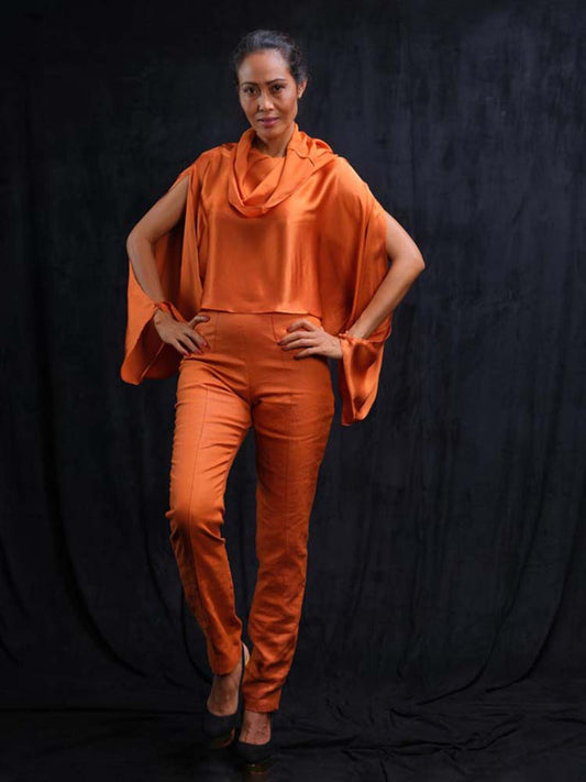 Hoodie Dlux in Burnt Orange