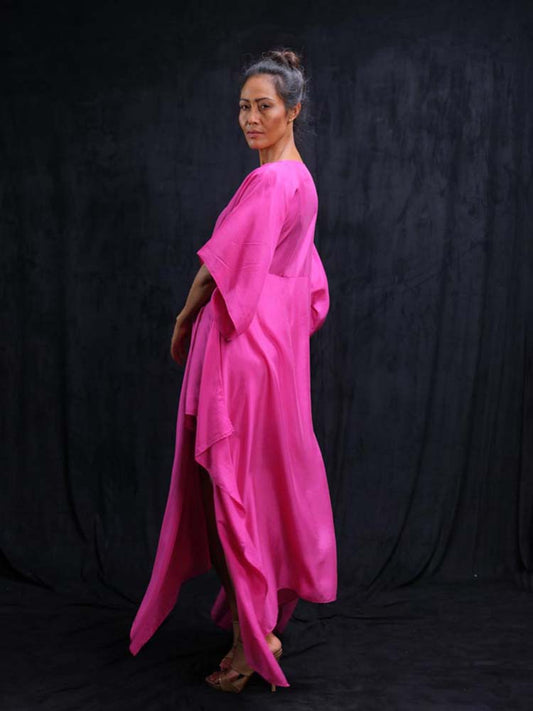 Long Dress in Magenta