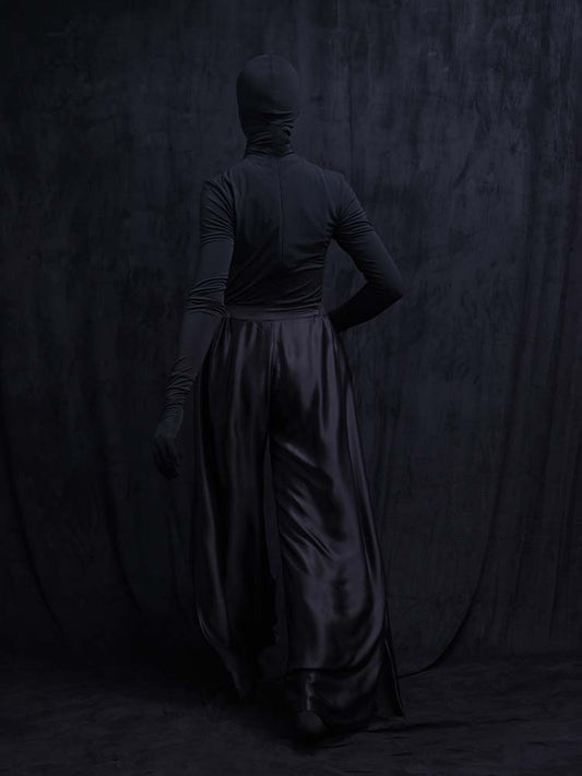 Silk Trouser in Black