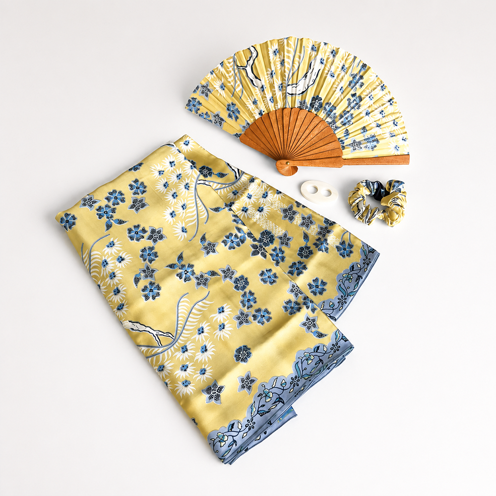 Silk Sarong Set In Bonsai Grey