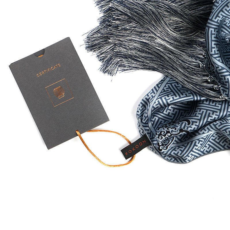 Silk Shawl In Banji Blue