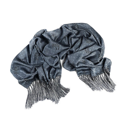 Silk Shawl In Banji Blue