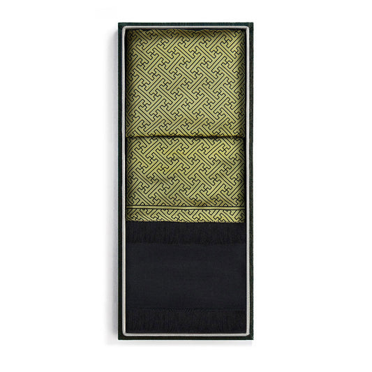 Silk & Pashmina Shawl in Banji Green