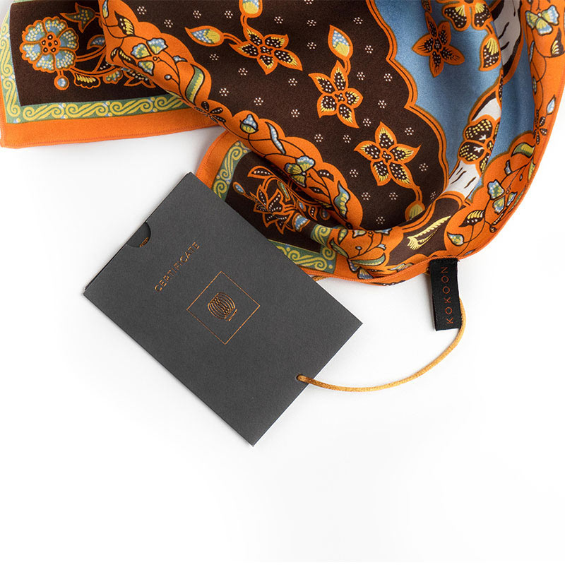 Silk Scarf In Bonsai Blue