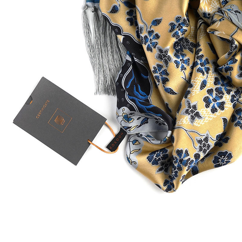 Silk Shawl In Bonsai Grey