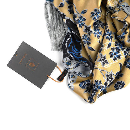 Silk Shawl In Bonsai Grey