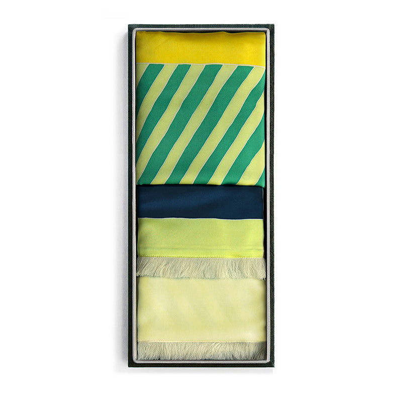 Silk & Pashmina Shawl in Flag