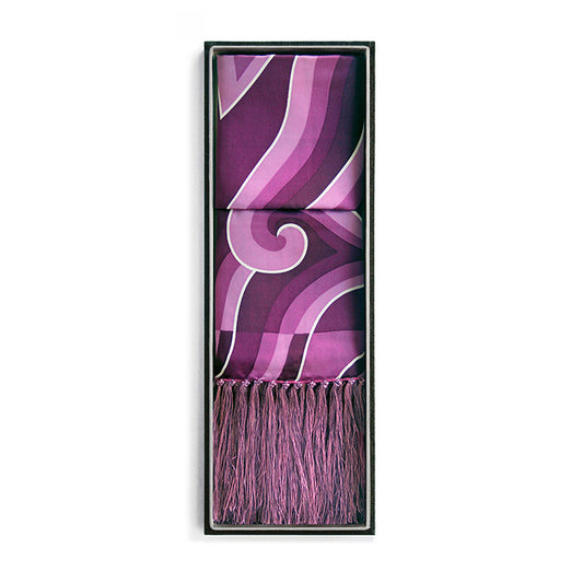 Silk Shawl In Mendung Purple