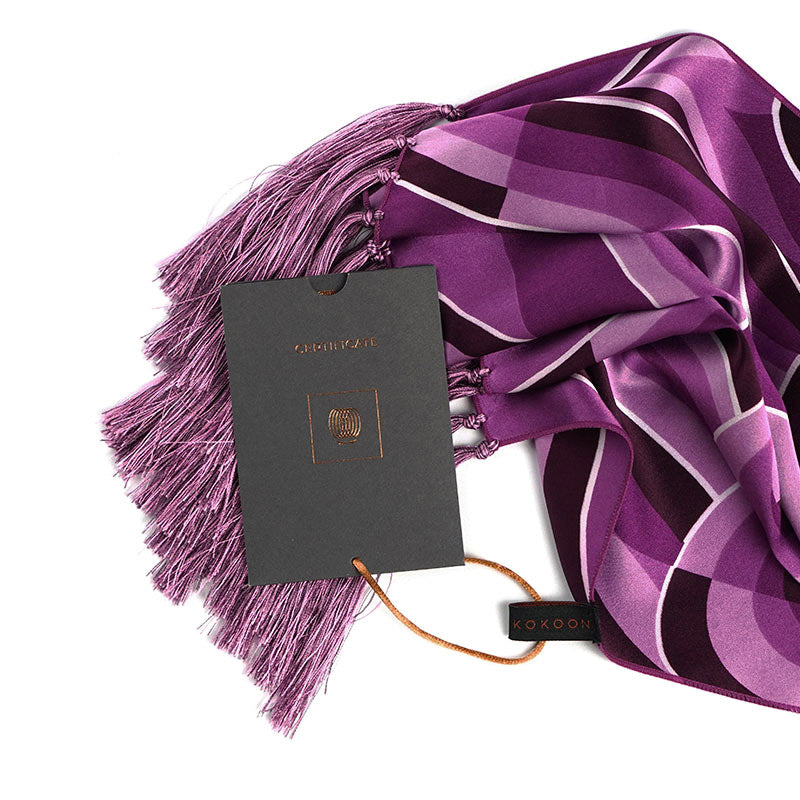 Silk Shawl In Mendung Purple