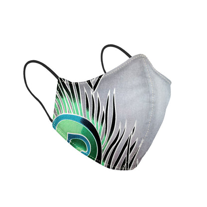 Silk Face Mask In Peacock