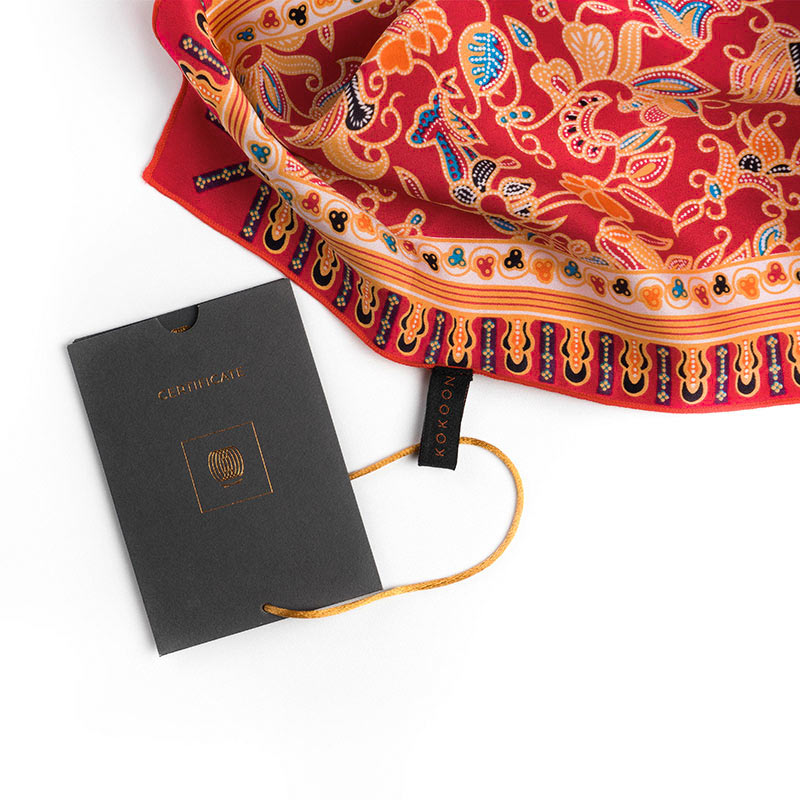 Silk Scarf In Singa Red