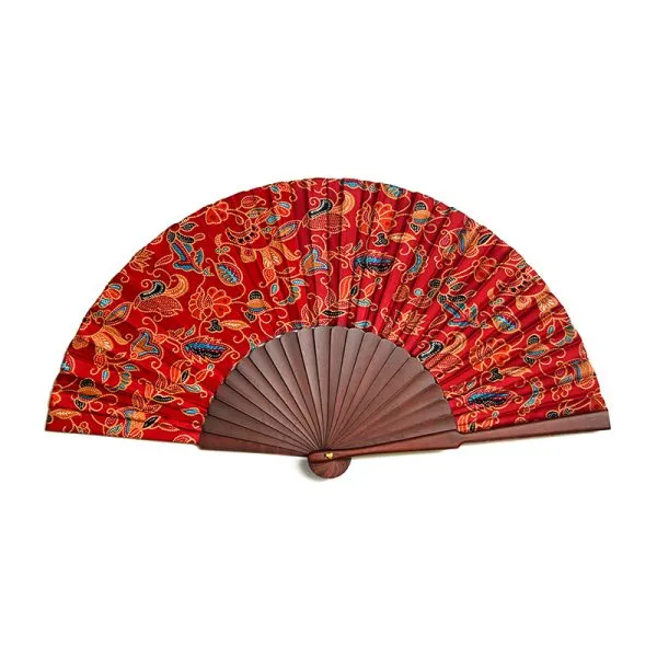 Silk Fan - Singapore Red