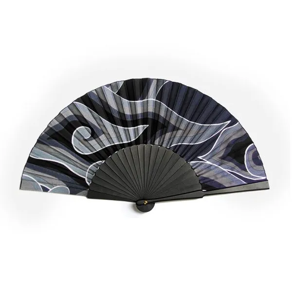 Silk Fan - Mendung Black